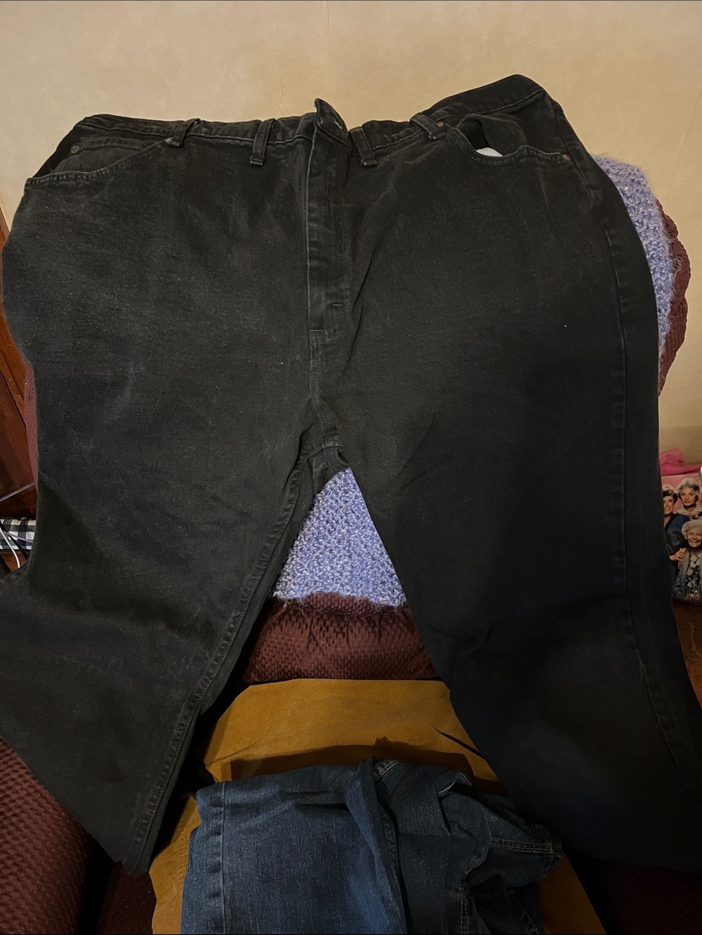 Wrangler Men's Black Relaxed Fit Jeans